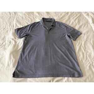 Travis Mathew Mens Large Golf Polo Gray Short Sleeve 3 Button Shirt